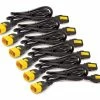 American Power Conversion AP8706S-NA Power Cord Kit With 6 Locking IEC C13 To C14 Cables, 6 Ft Length