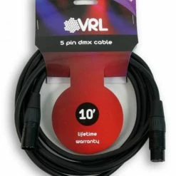 Elite Core VRLDMX5P10 10' 5-pin DMX Cable