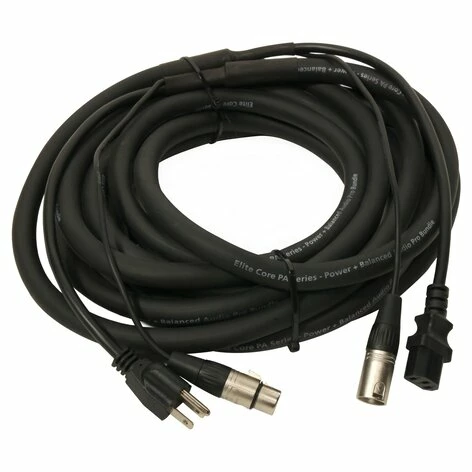 Elite Core PA75 75' Powered Speaker Cable XLR+AC - Image 2