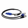 Blizzard ETHERPC-5 Powercon To Powercon W/ Ethercon Combo Cable, 5'