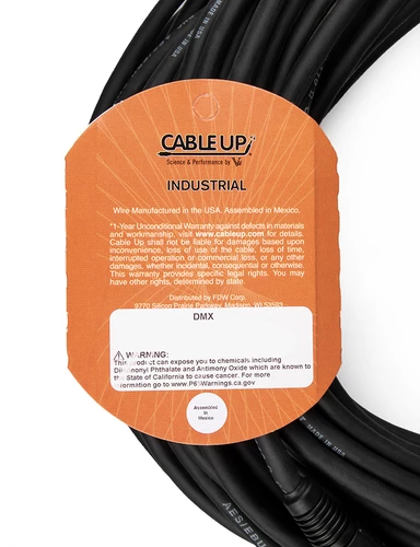 Cable Up DMX-XX5-100 100 Ft 5-Pin DMX Male To 5-Pin DMX Female Cable - Image 2