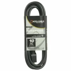 Accu-Cable EC163-10 10' 16AWG Power Extension Cord