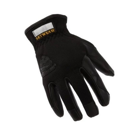 Setwear SWP-05-009 Medium Black Pro Leather Gloves - Image 2