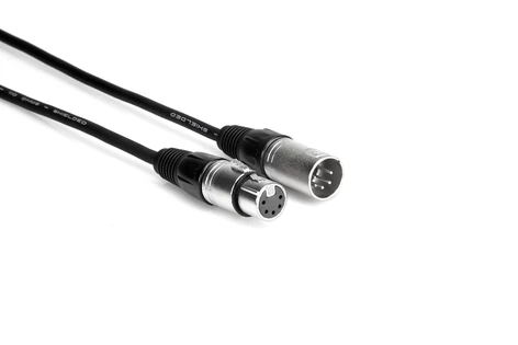 Hosa DMX505 5' DMX Cable, XLR5M To XLR5F