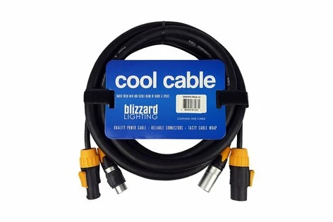 Blizzard DMX5PCTRUE-10 Powercon True1 And 5-pin DMX Combo Cable, 10'