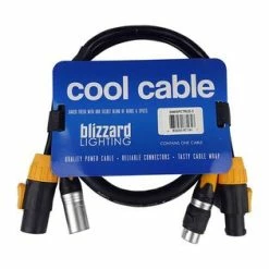 Blizzard DMX5PCTRUE-3 Powercon True1 And 5-pin DMX Combo Cable, 3'