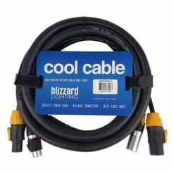 Blizzard DMXPCTRUE-10 Powercon True1 And 3-pin DMX Combo Cable, 10'
