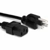 Hosa PWC141 1' IEC C13 To NEMA 5-15P Power Cord, 18 AWG