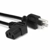 Hosa PWC141.5R 1.5' Right-Angle IEC C13 To NEMA 5-15P Power Cord, 18 AWG
