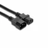 Hosa PWL-401.5 1.5' IEC C14 To IEC C13 Power Extension Cord