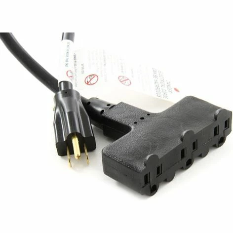 Pro Co E143-1PB 1' Extension Cord With 14AWG, 3C And 3-Outlet Power Block - Image 2