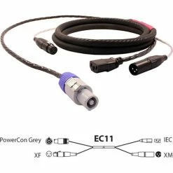 Pro Co EC11-75 75' Combo Cable With XLR And Grey PowerCON To IEC
