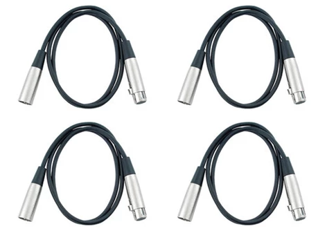 Cable Up DMX-XX510-FOUR-K Cable, DMX 5pM-5pF 10ft 4-Pack