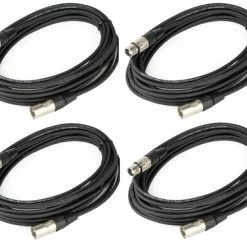 Cable Up DMX-XX310-FOUR-K Cable, DMX 3pM-3pF 10ft 4-Pack