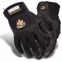 Setwear SWP-05-010 Large Black Pro Leather Gloves